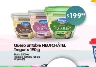 Supermercados Buenos Días Queso Untable Neufchâtel Tregar x 190g oferta