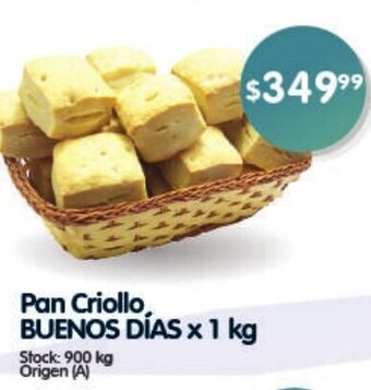 Supermercados Buenos Días Pan Criollo, Buenos Días x 1kg oferta