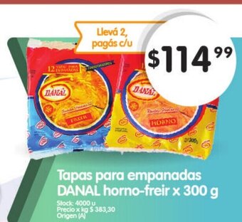 Supermercados Buenos Días Tapas Para Empanadas Danal Horno-Freir x 300g oferta