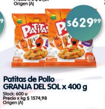 Supermercados Buenos Días Patitas de Pollo Granja Del Sol x 400g oferta