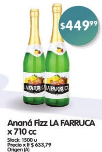 Supermercados Buenos Días Ananá Fizz La Farruca x 710cc oferta