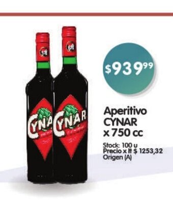 Aperitivo Cynar x 750cc