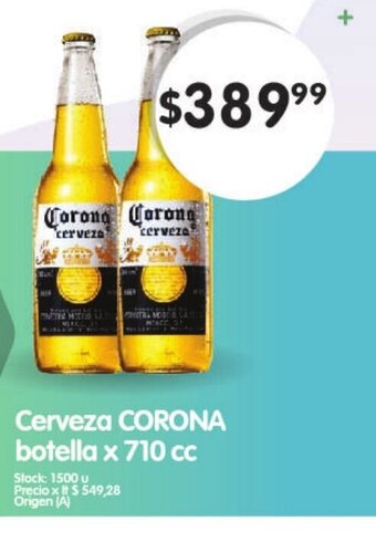 Supermercados Buenos Días Cerveza Corona Botella x 710 cc oferta