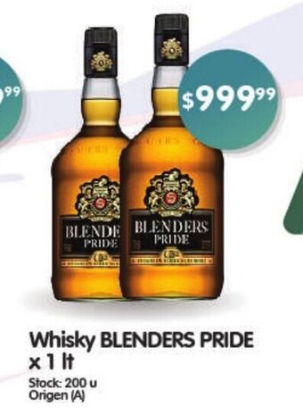 Supermercados Buenos Días Whisky Blenders Pride x 1lt oferta