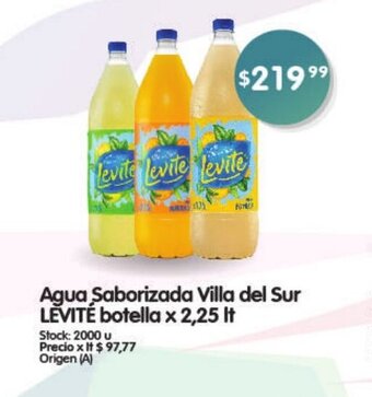 Supermercados Buenos Días Agua Saborizada Villa Del Sur Levité Botella x 2.25lt oferta