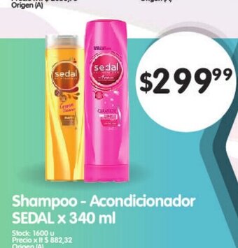 Supermercados Buenos Días Shampoo - Acondicionador Sedal x 340 ml oferta