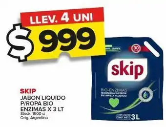 Carrefour Maxi Jabón líquido skip x 3l oferta