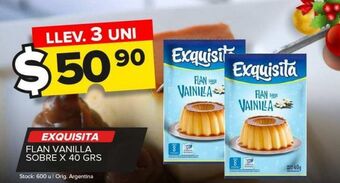 Carrefour Maxi Flan de vainilla exquisita x 40g oferta