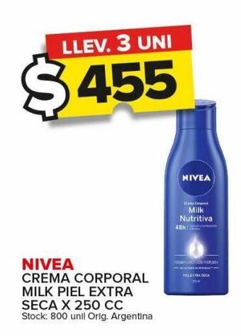 Carrefour Maxi Crema corporal nivea x 250cc oferta