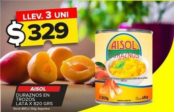Carrefour Maxi Duraznos en trozos aisol x 820g oferta