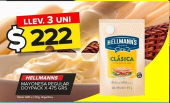 Carrefour Maxi Mayonesa hellmann's x 475g oferta