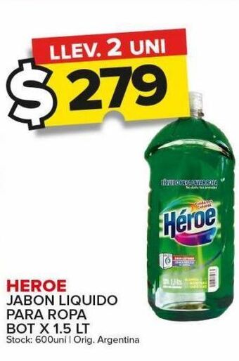 Carrefour Maxi Jabón líquido heroe x 1.5l oferta