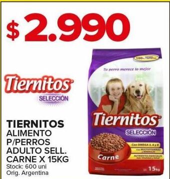 Carrefour Maxi Alimento para perros tiernitos x 15kg oferta