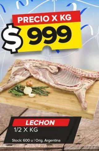 Carrefour Maxi Lechón 1/2 x kg oferta