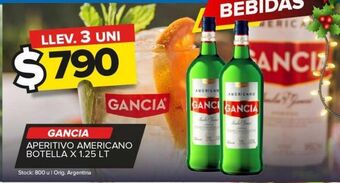 Carrefour Maxi Aperitivos gancia x 1.25l oferta