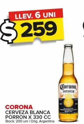 Carrefour Maxi Cerveza blanca corona x 330cc oferta