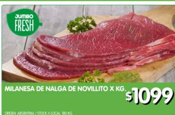 Jumbo Milanesa de nalga de novillito x kg oferta
