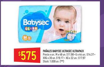 Changomas Pañales Babysec Ultrasec Ultrapack oferta