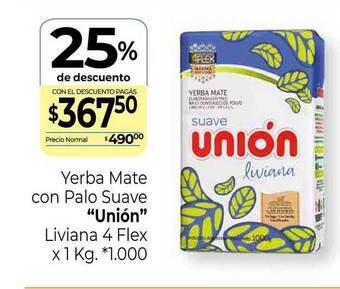 La Anonima Unión Yerba Mate Con Palo Suave x1 kg oferta