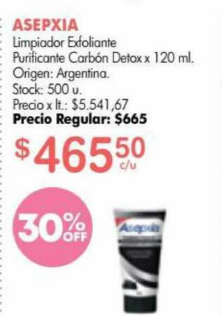 Simplicity Asepxia Limpiador Exfoliante Purificante Carbón Detox x 120ml oferta