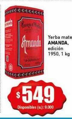Cooperativa Obrera Yerba mate amanda edición 1950 oferta