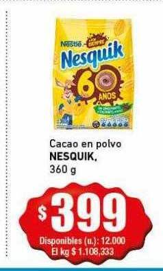 Cooperativa Obrera Cacao en polvo nesquik oferta