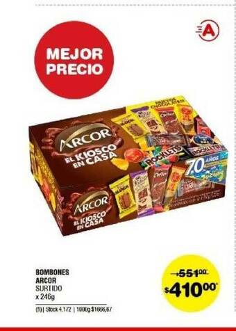 Atomo Conviene Bombones Arcor x246g oferta