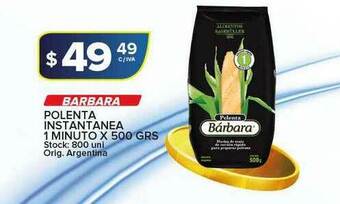 Carrefour Maxi Barbara Polenta Instantanea 1 Minuto x 500grs oferta
