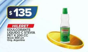 Carrefour Maxi Hileret Edulcorante Liquido C Stevia x 200cc oferta
