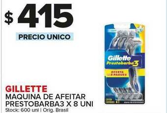 Carrefour Maxi Gillette Maquina De Afeitar Prestobarba3 x 8 uni oferta