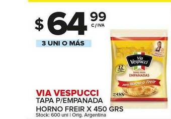 Carrefour Maxi Via Vespucci Tapa P Empanada Horno Freir x 450grs oferta