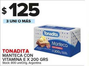 Carrefour Maxi Tonadita Manteca Con Vitamina E x 200grs oferta