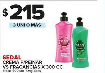 Carrefour Maxi Sedal Crema P Peinar Vs Fragancias x 300cc oferta