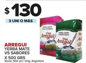 Carrefour Maxi Arregui Yerba Mate Vs Sabores x 300grs oferta