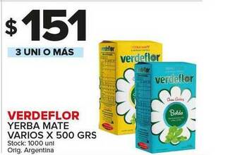 Carrefour Maxi Verdeflor Yerba Mate Varios x 500grs oferta