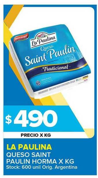 Carrefour Maxi La Paulina Queso Saint Paulin Horma oferta
