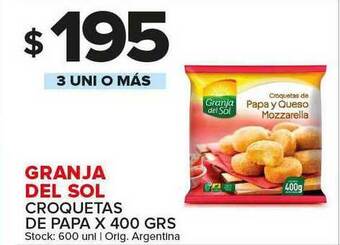 Carrefour Maxi Granja Del Sol Croquetas De Papa x 400grs oferta