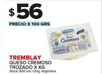 Carrefour Maxi Trembaly Queso Cremoso Trozado oferta