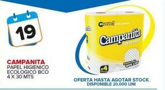 Carrefour Maxi Campanita Papel Higienico Ecologico Bco 4 x 30mts oferta