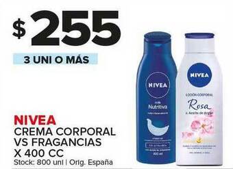 Carrefour Maxi Nivea Crema Corporal Vs Fragancias xx 400cc oferta