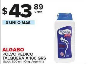 Carrefour Maxi Algabo Polvo Pedico Talquera x 100grs oferta