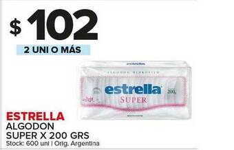 Carrefour Maxi Estrella Algodon Super x 200grs oferta