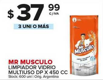 Carrefour Maxi Mr Musculo Limpiador Vidrio Multiuso Dp x 450cc oferta
