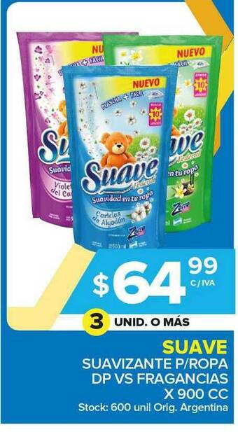 Carrefour Maxi Suave Suavinzate P Ropa Dp Vs Fragancias x 900cc oferta