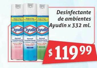 Gomez Pardo Desinfectante De Ambientes Ayudín x 332ml oferta