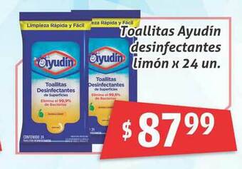 Gomez Pardo Toallitas Ayudín Desinfectantes Limón x 24un oferta