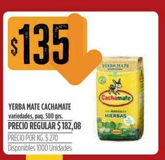 Supermercados Vea Yerba Mate Cachamate 500grs oferta