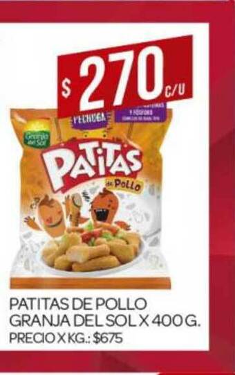 Supermercados DIA Patitas De Pollo Granja Del Sol X 400g oferta