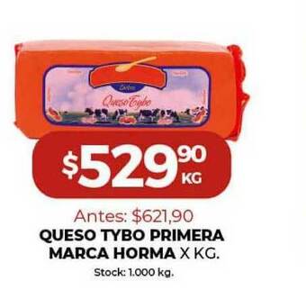 Super MAMI Queso Tybo Primera Marca Horma oferta