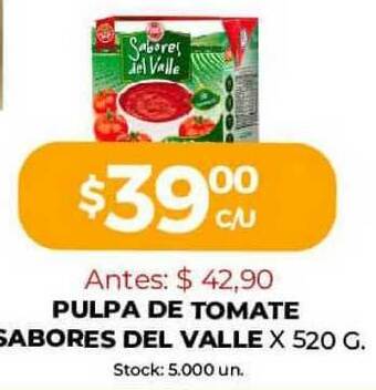 Super MAMI Pulpa De Tomate Sabores Del Valle x 520g oferta